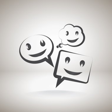 Gülümseyen baloncuk simgesi