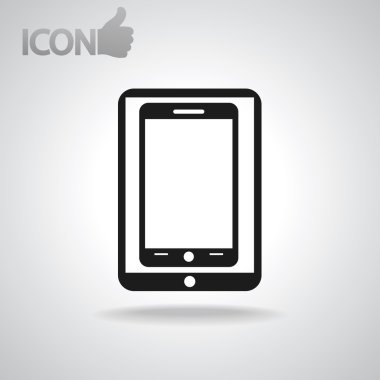 Modern dijital tablet pc ile mobil akıllı telefon simgesi