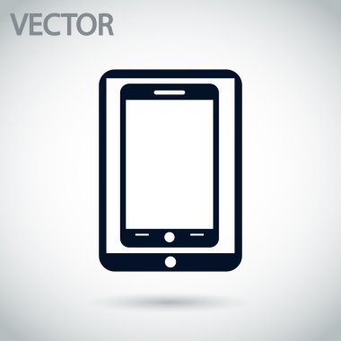 Modern dijital tablet pc ile mobil akıllı telefon simgesi