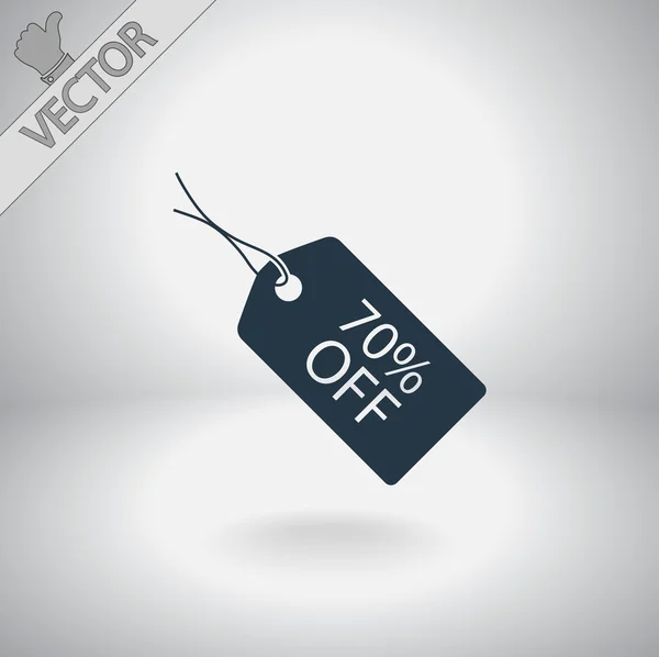 70 percent's OFF tag icon — Stock Vector