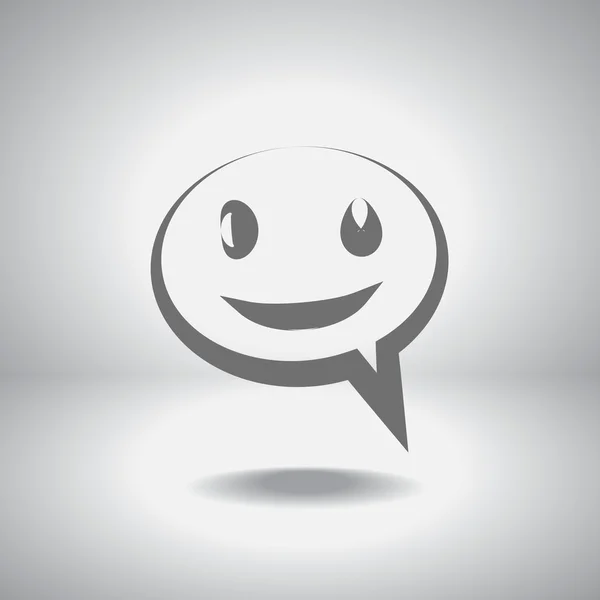 Sonrisa hablando icono de la burbuja — Vector de stock