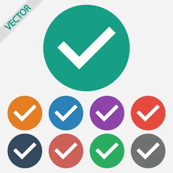 Confirmar iconos — Vector de stock