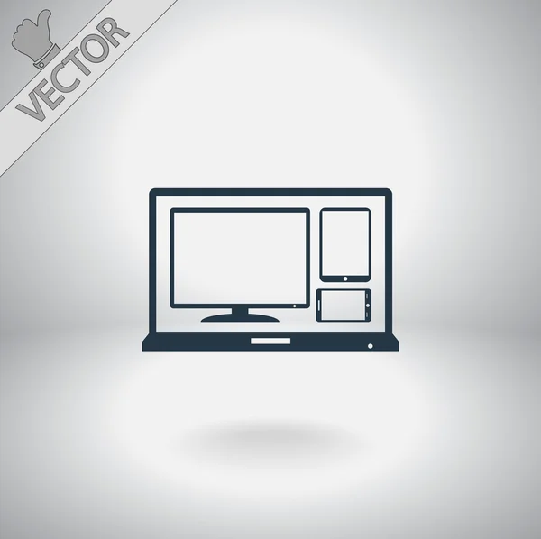 Set of electronic devices icon — Stock Vector