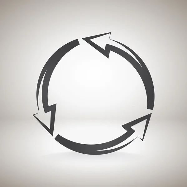 Flecha circular icono — Vector de stock