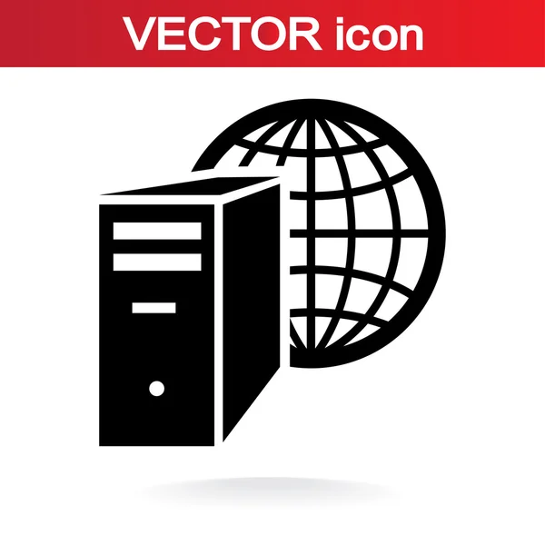 Icono del servidor informático — Vector de stock