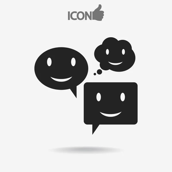 Smile talking bubble icon — Stock Vector