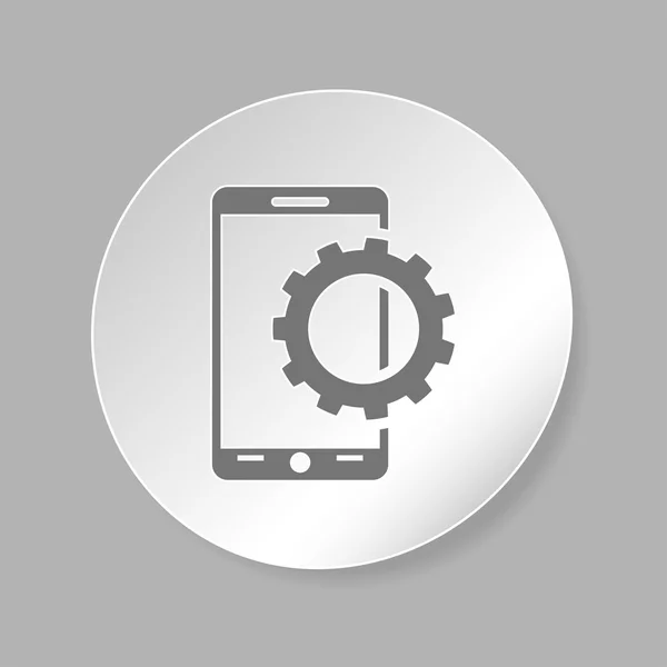 Ustawienie parametrów, ikona Zdejmowany smartphone — Wektor stockowy