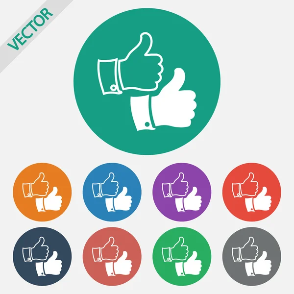 Thumb up icons — Stock Vector