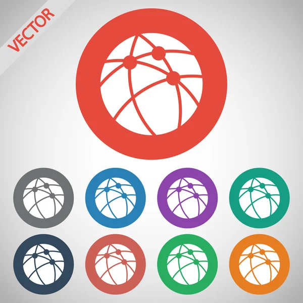 Global technology or social network icon — Stockový vektor