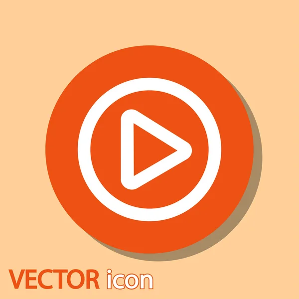 Botón de reproducción icono web — Vector de stock