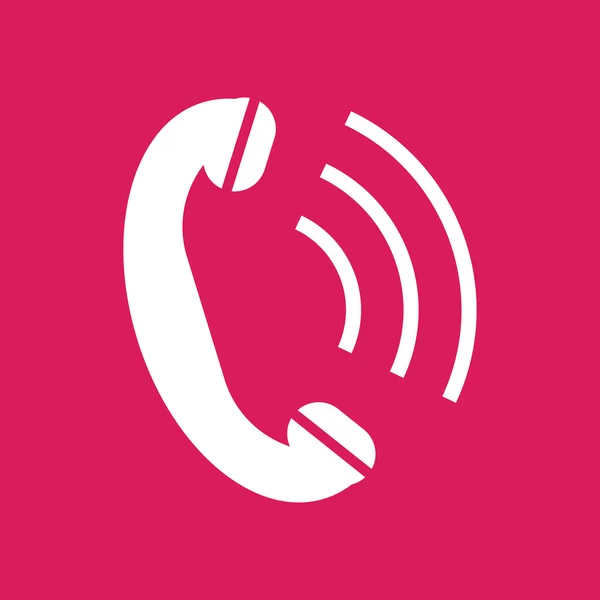 Telefoon, platte pictogram — Stockvector