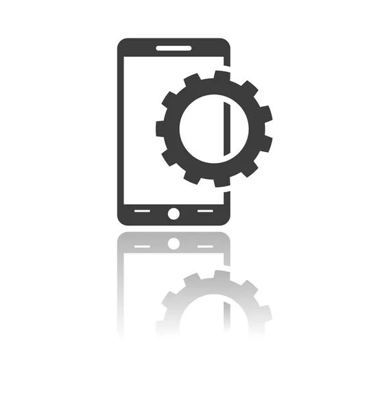 Setting parameters, mobile smartphone icon — Stock Vector