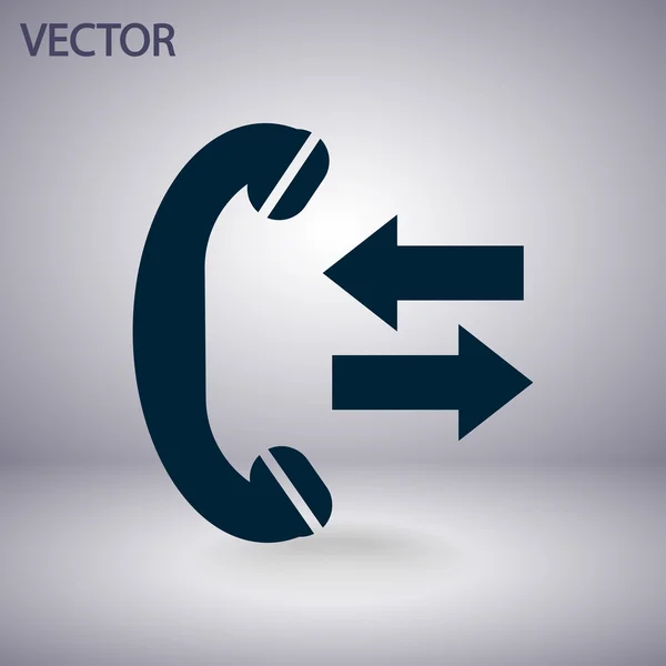 Inkomende en uitgaande gesprekken ondertekenen pictogram — Stockvector