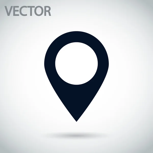 Mapa ícone ponteiro plana — Vetor de Stock