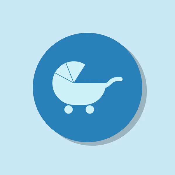 Kinderwagen silhouet pictogram — Stockvector