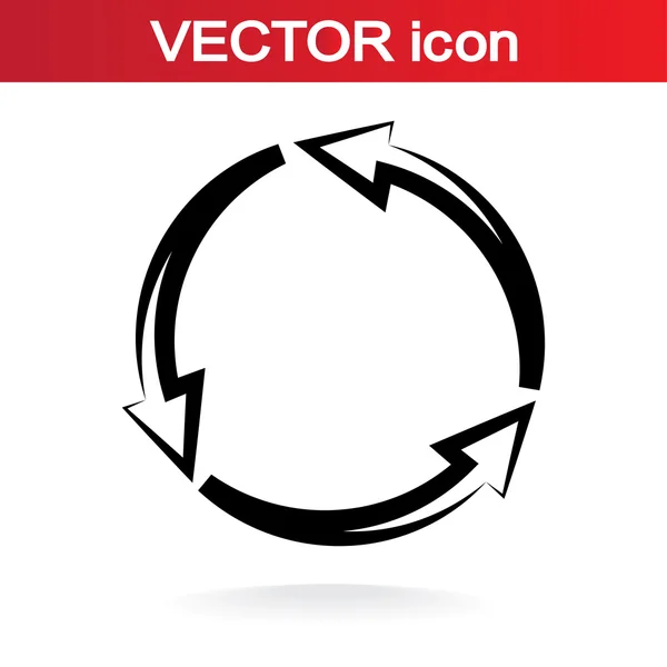 Flecha circular icono — Vector de stock