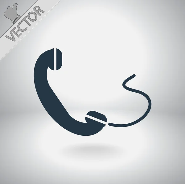 Telefoon, platte pictogram — Stockvector