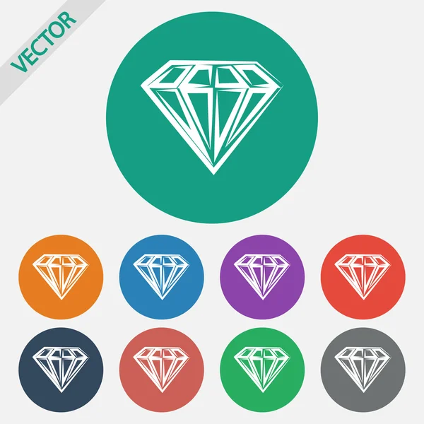 Icono de diamante — Vector de stock