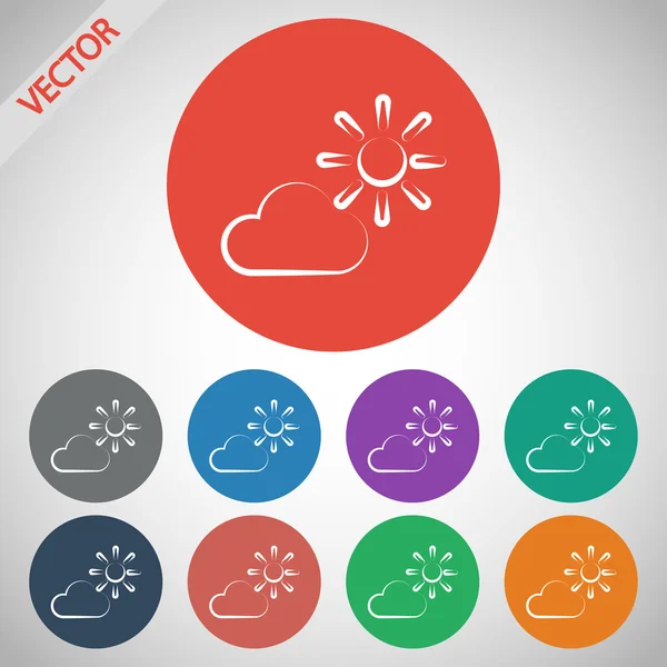 Pictogram van het web weer — Stockvector