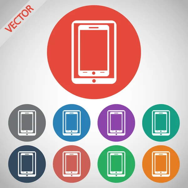 PC tablet digital moderno com ícone de smartphone móvel — Vetor de Stock