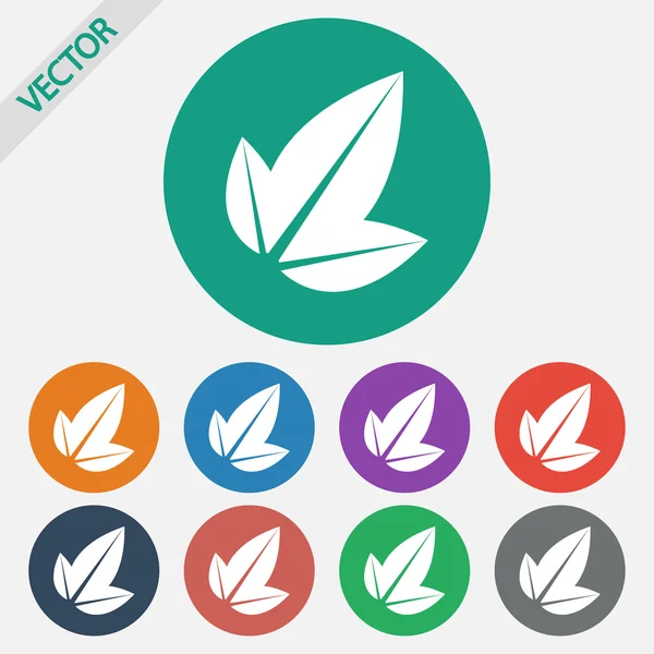 Blad pictogram — Stockvector