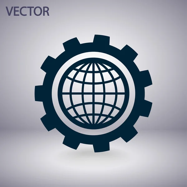 Parameters instellen, wereldbol icoon — Stockvector