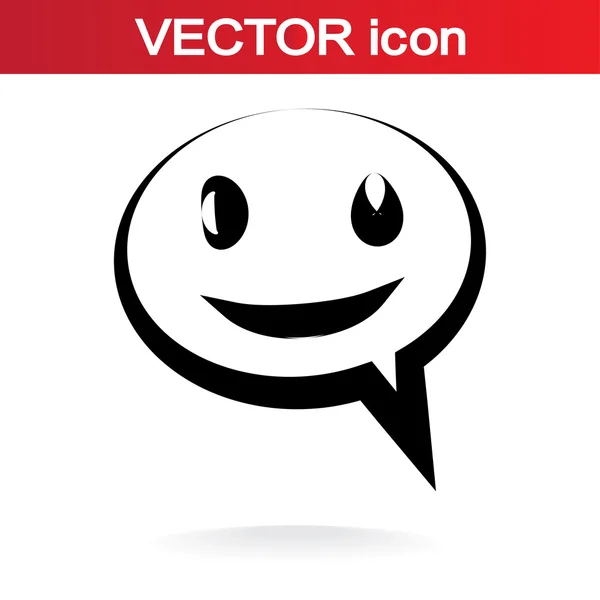 Sonrisa hablando icono de la burbuja — Vector de stock