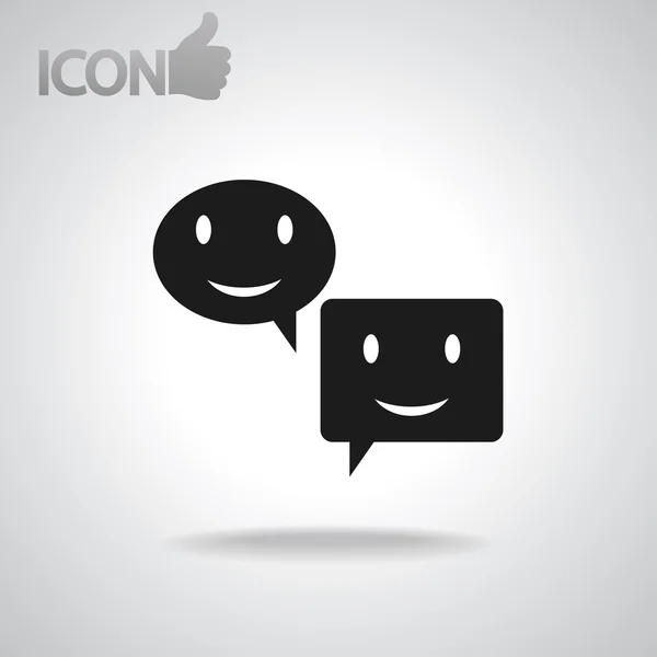 Sonrisa hablando icono de la burbuja — Vector de stock