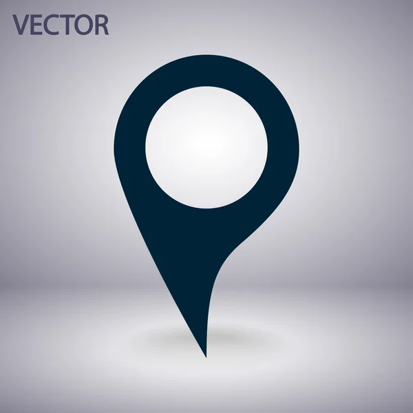 Mapa ícone ponteiro plana — Vetor de Stock