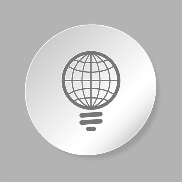 Icono de bombilla global — Vector de stock