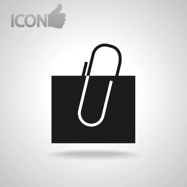 Clip de papel icono — Vector de stock