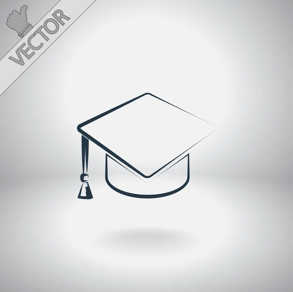 Graduatie cap pictogram — Stockvector