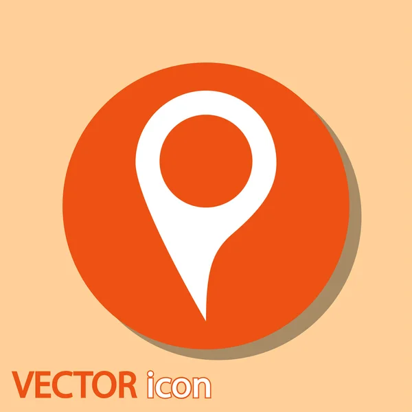 Ikona ukazatele mapy plochá — Stockový vektor