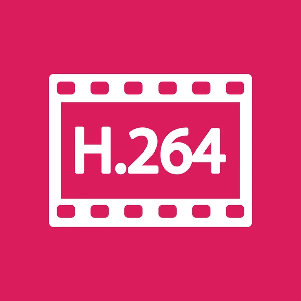 Icona video H.264 — Vettoriale Stock
