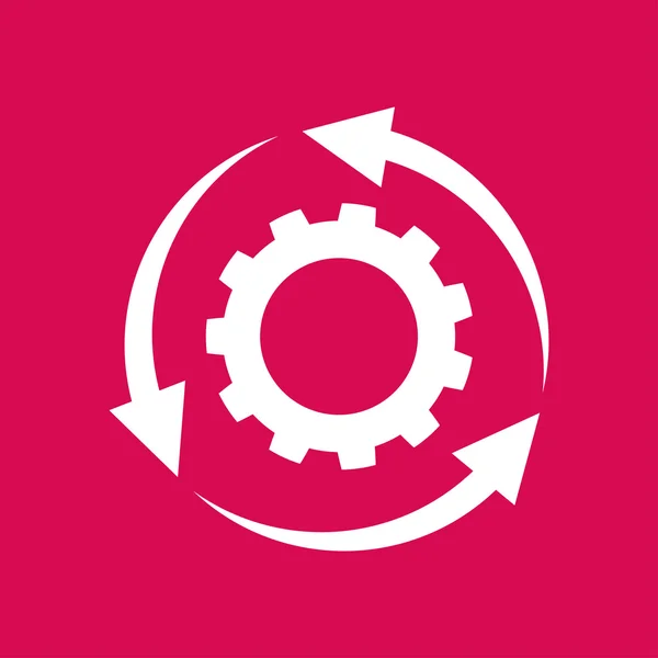 Parameters instellen, circulaire pijlen pictogram — Stockvector