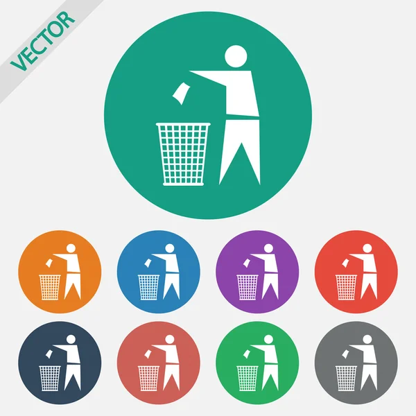 Recycling teken label pictogram — Stockvector