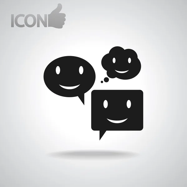 Sonrisa hablando icono de la burbuja — Vector de stock