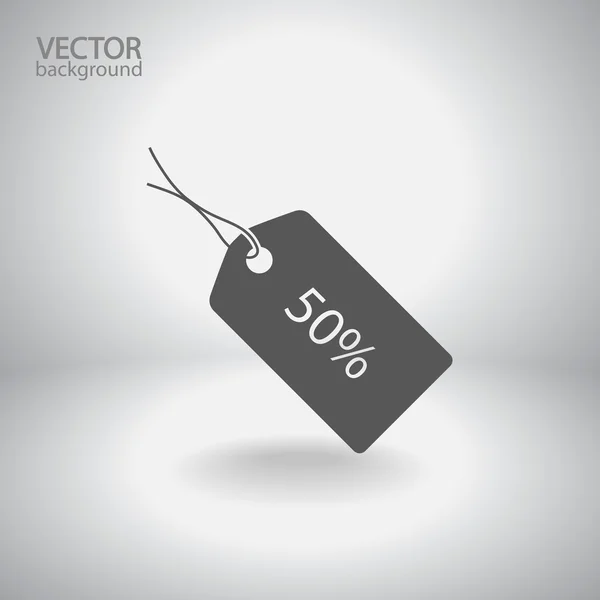 50 por ciento icono de etiqueta — Vector de stock