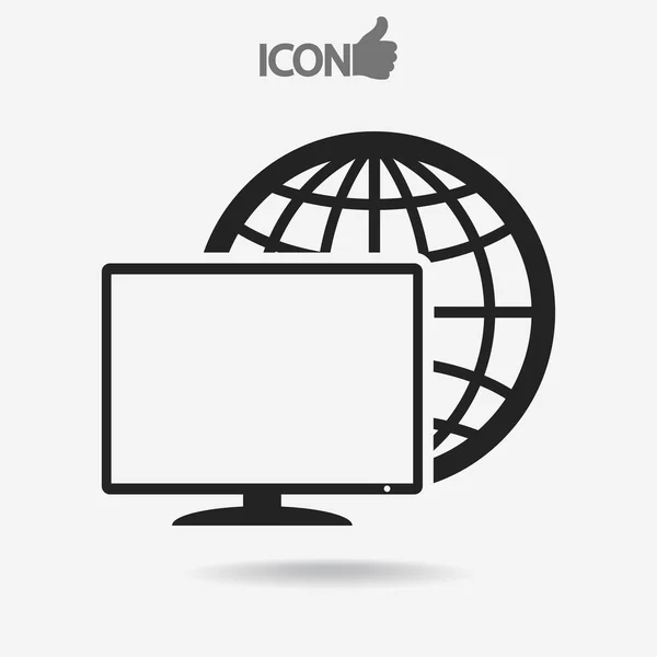 Icono del monitor — Vector de stock