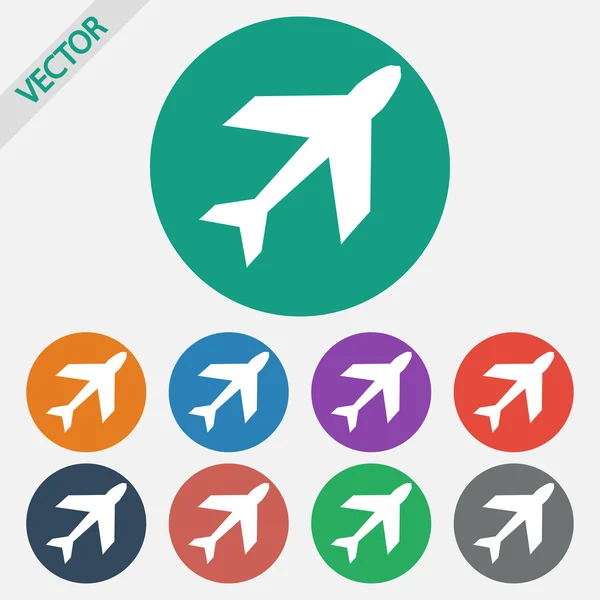 Icono de símbolos de avión — Archivo Imágenes Vectoriales