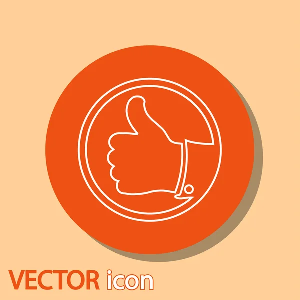 Pouce vers le haut des icônes — Image vectorielle