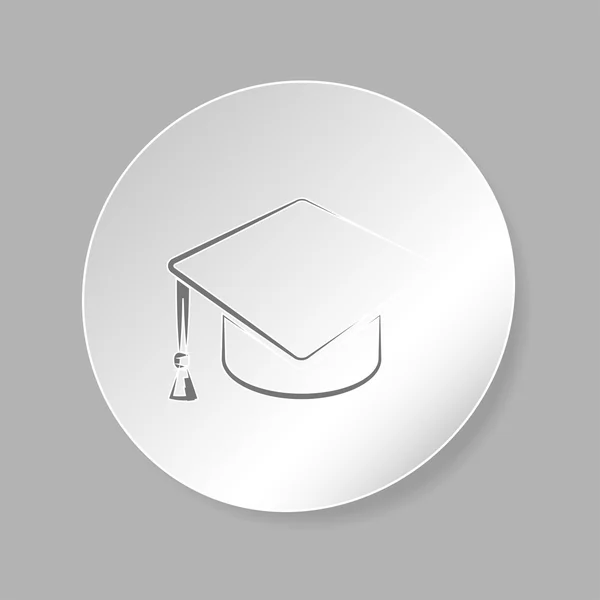 Graduatie cap pictogram — Stockvector