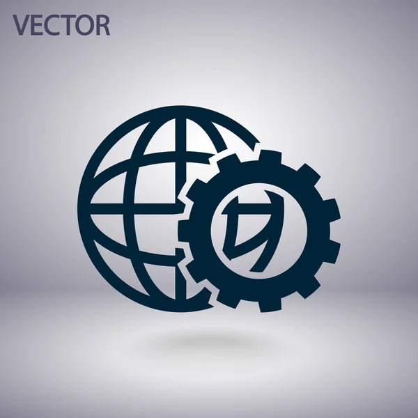 Nastavení parametrů, zeměkoule ikonu — Stockový vektor