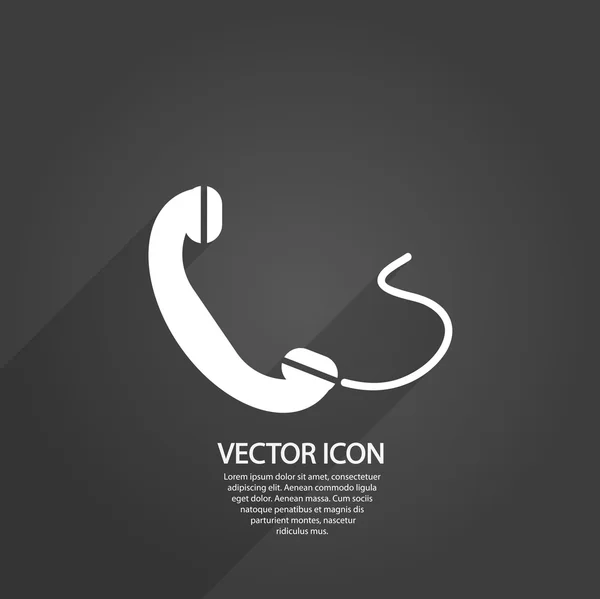 Teléfono, icono plano — Archivo Imágenes Vectoriales