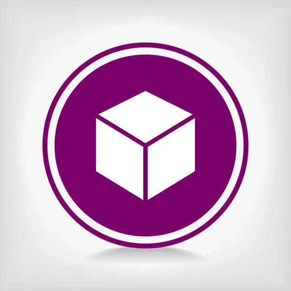 Icona del cubo — Vettoriale Stock