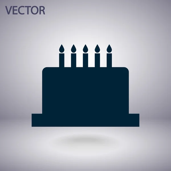 Verjaardag cake pictogram — Stockvector