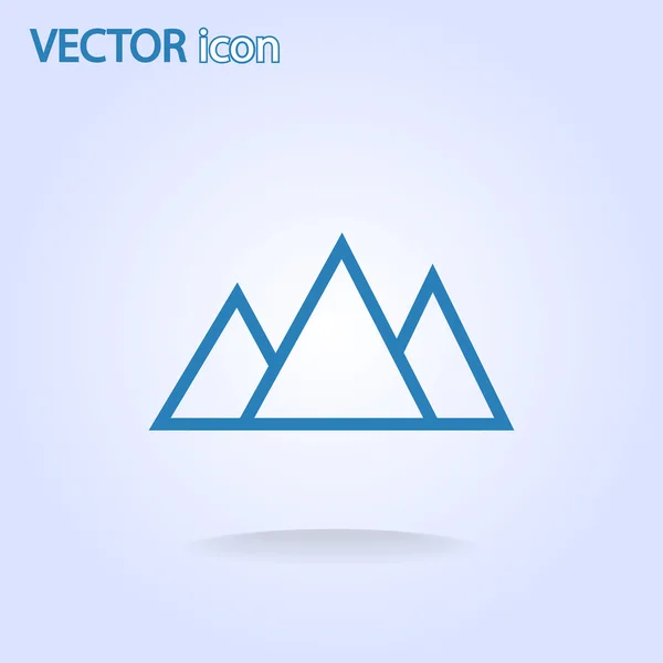 Icono de montaña — Vector de stock