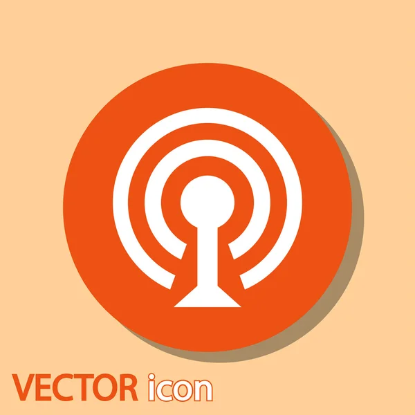 Símbolo de red inalámbrica del icono wifi — Vector de stock