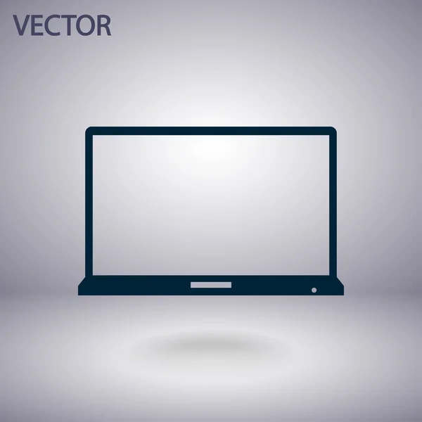 Ícone laptop — Vetor de Stock