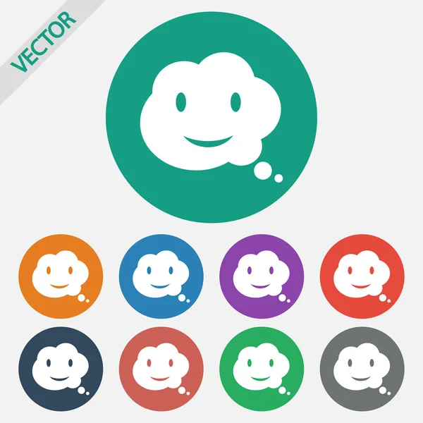 Smile talking bubble icon — Stock Vector